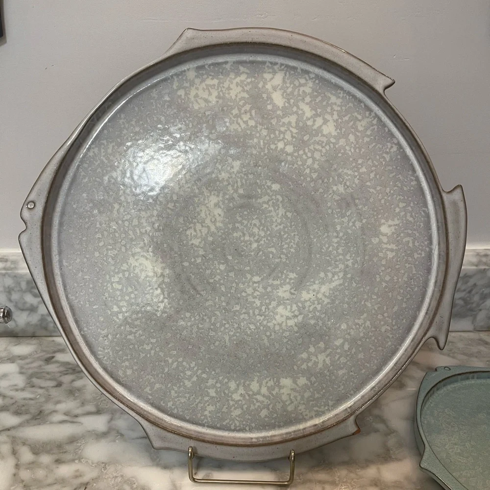 Anthropologie Ceramic Fish Platters X 2 Blue Teal Tray Coastal Nautical Beach